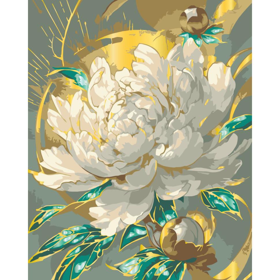 Картина по номерам ART CRAFT Сияющий пион 40x50 см с металлизированными красками (13153-AC)