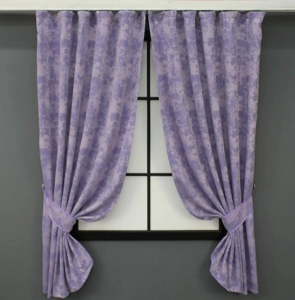 Шторы жаккард 1,3х1,7 м 2 шт. Лавандовый (1285ш)