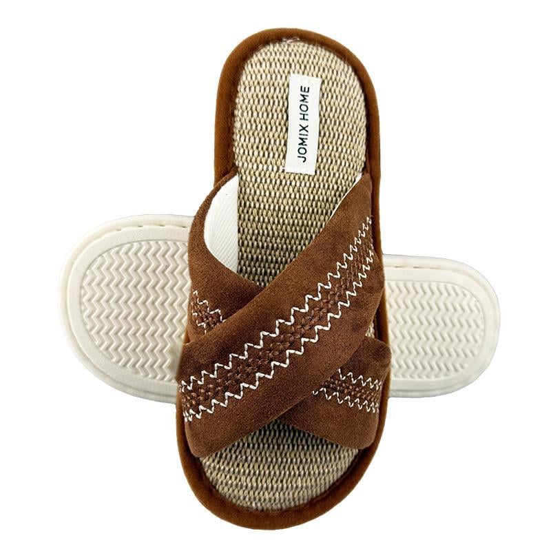 Комнатные женские тапочки текстильные 10397-3 р. 36 23-23,5 см Коричневый