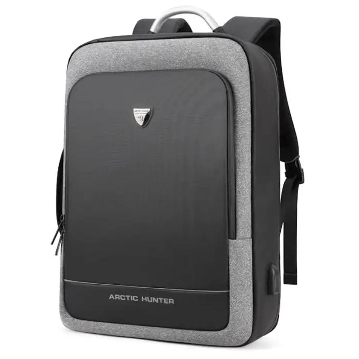 Городской рюкзак Arctic Hunter B00227 с USB для ноутбука 17" 25 л Серый (AH-B00227-2266)