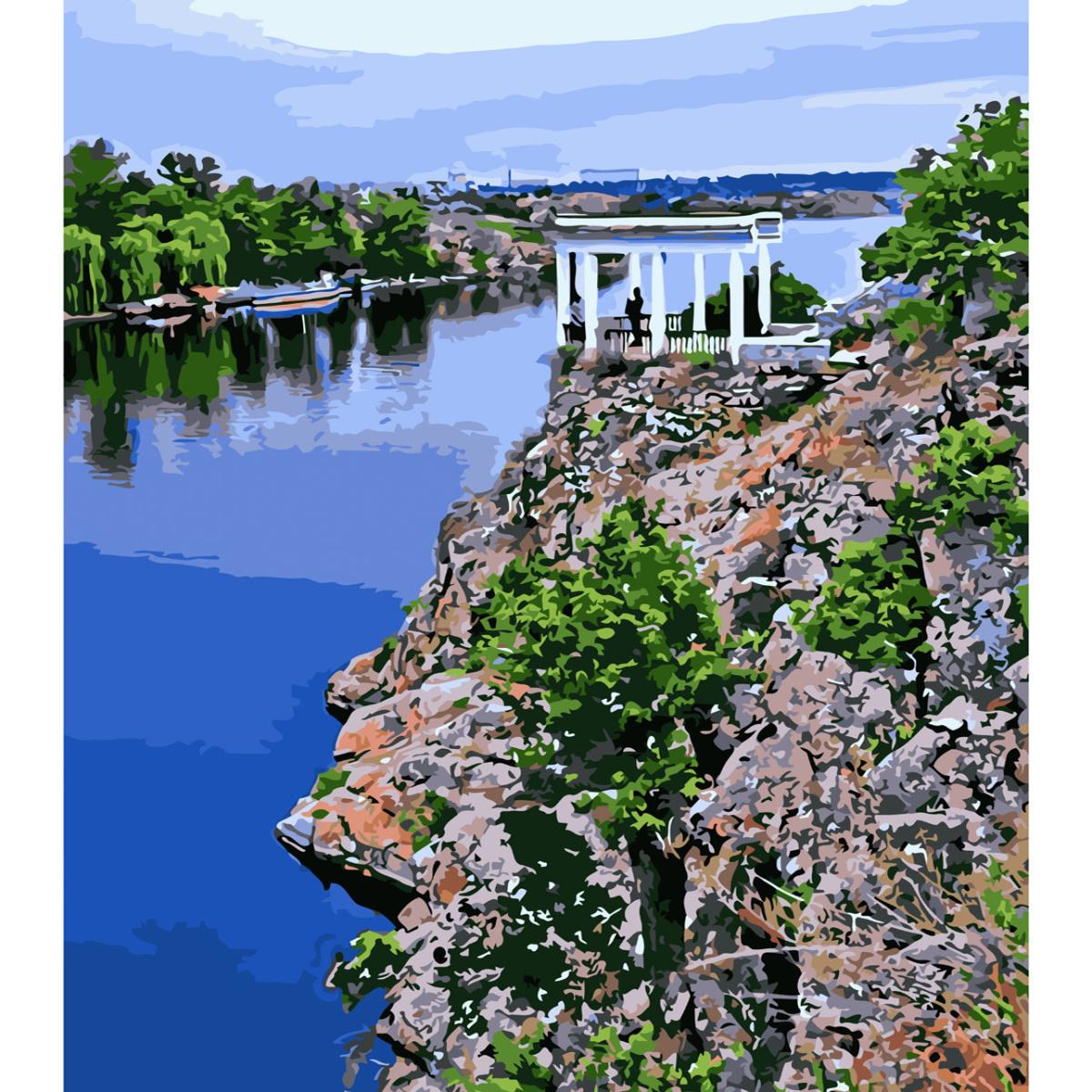 Картина по номерам Strateg Ласточкино гнездо на Хортице 40x50 см (SY6554)