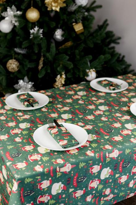 Скатертина Прованс Санта 120x140 см Зелений (35783) - фото 7 Скатертина Прованс Санта 120x140 см Зелений (35783) - фото 7