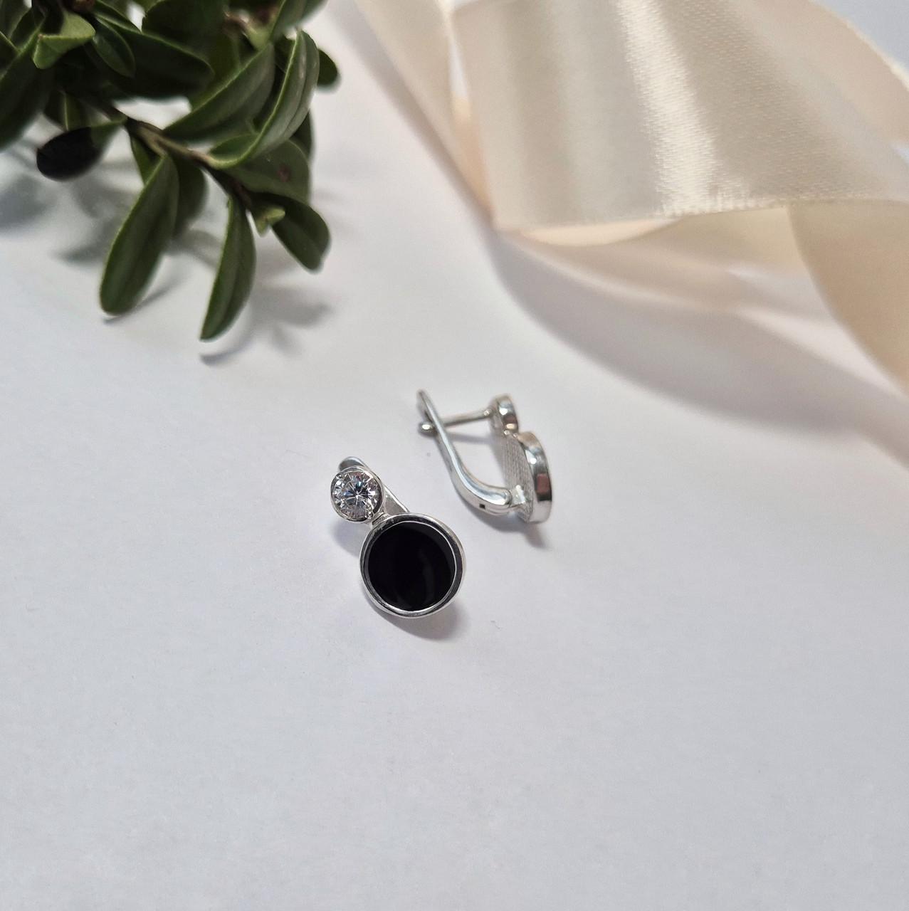 Сережки левен срібло 925 проби родоване 3,78 г (20274рс)