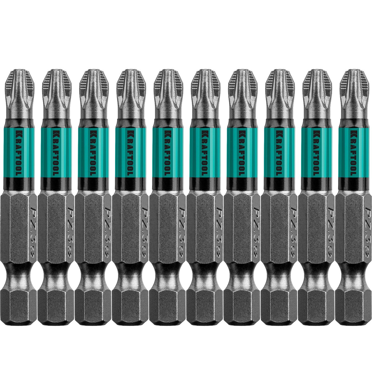 Біта Kraftool PZ3х50 мм 10 шт (26124-3-50-10) - фото 4 Біта Kraftool PZ3х50 мм 10 шт (26124-3-50-10) - фото 4