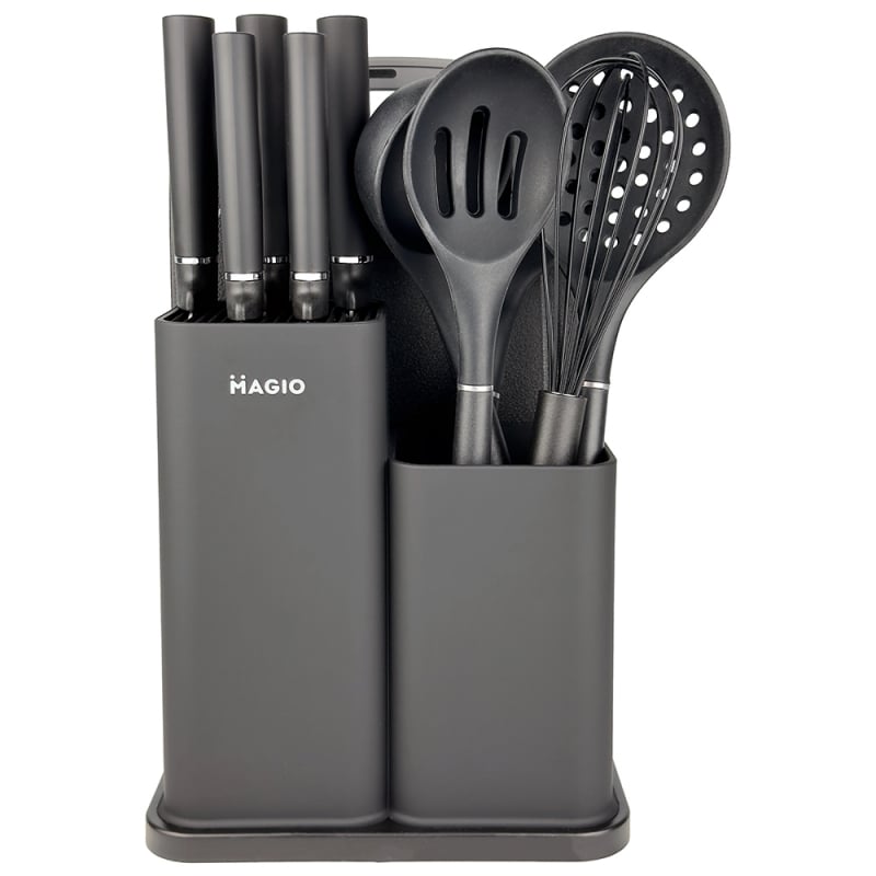 Набор кухонных принадлежностей Magio MG-1097B силикон 11 шт. Черный (tf5429)