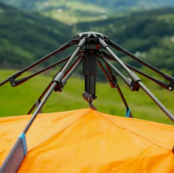 Намет автоматичний на 2-4 особи двошаровий 200х230х130 см Помаранчевий - фото 4