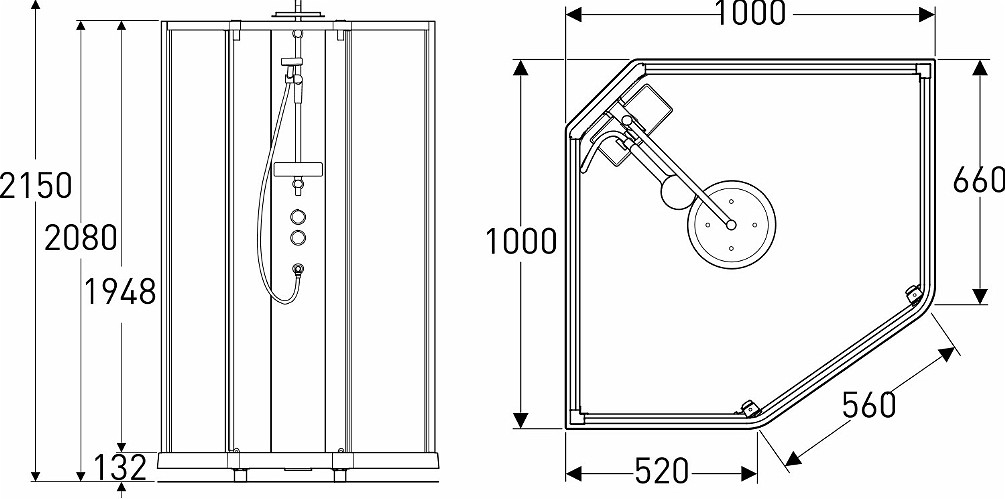 Душова кабіна IDO SHOWERAMA 10-5 Comfort 100х100 см (558.486.00.1) - фото 2