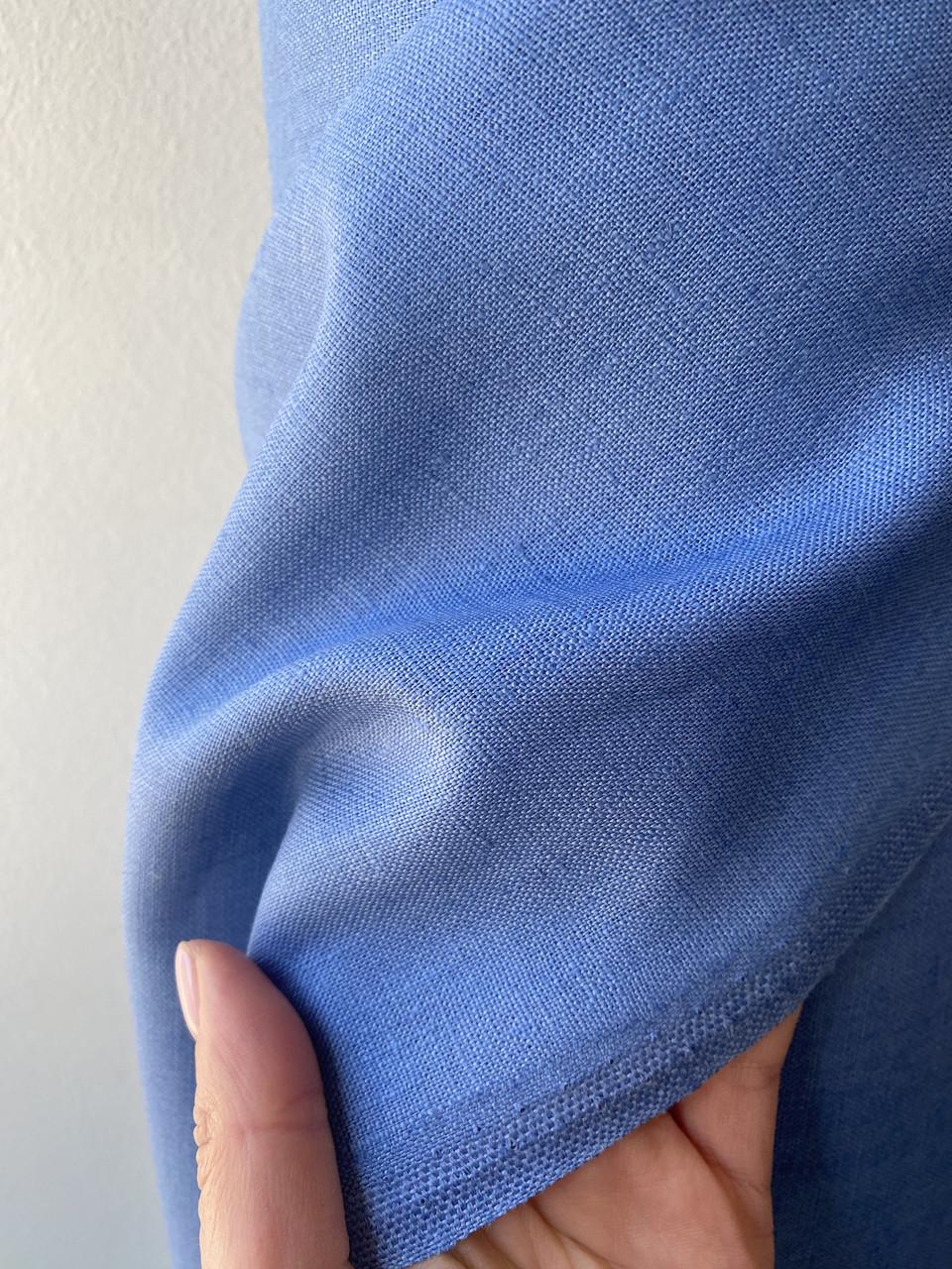 Ткань костюмная LINEN PLUS 100% лен 143 см 365 Синий - фото 9 Ткань костюмная LINEN PLUS 100% лен 143 см 365 Синий - фото 9