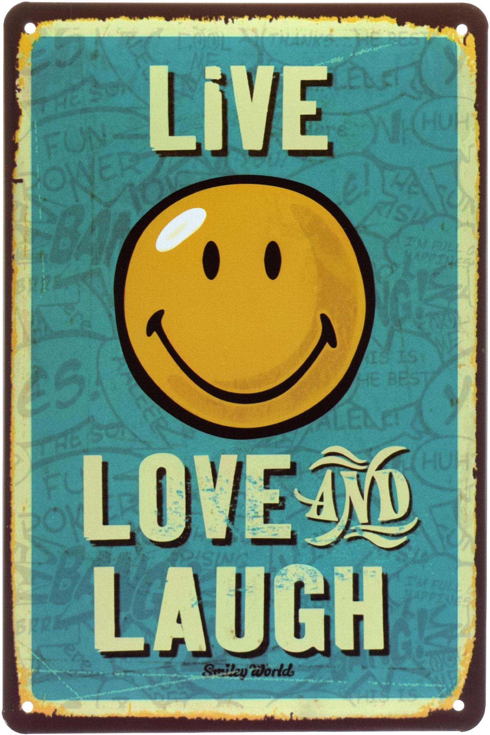 Табличка металлическая Жить, Любить И смеяться/Live, Love And Laugh 20x30 см Табличка металлическая Жить, Любить И смеяться/Live, Love And Laugh 20x30 см