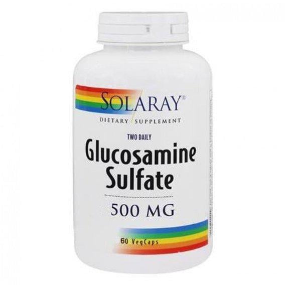 Препарат для суглобів і зв'язок Solaray Glucosamine Sulfate 500 мг 60 Caps (SOR-08140)