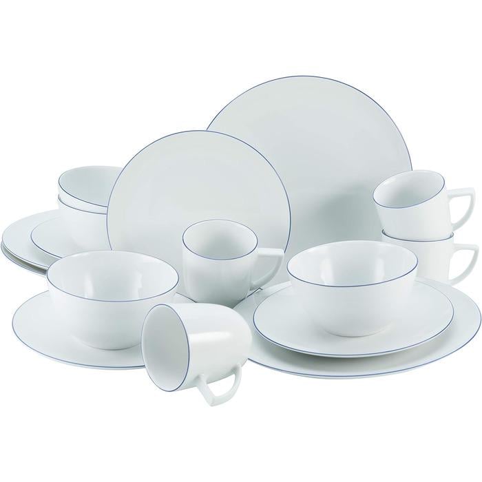 Столовий сервіз Creatable Enjoy Blue Line на 4 персони 16 пр. (33494352)