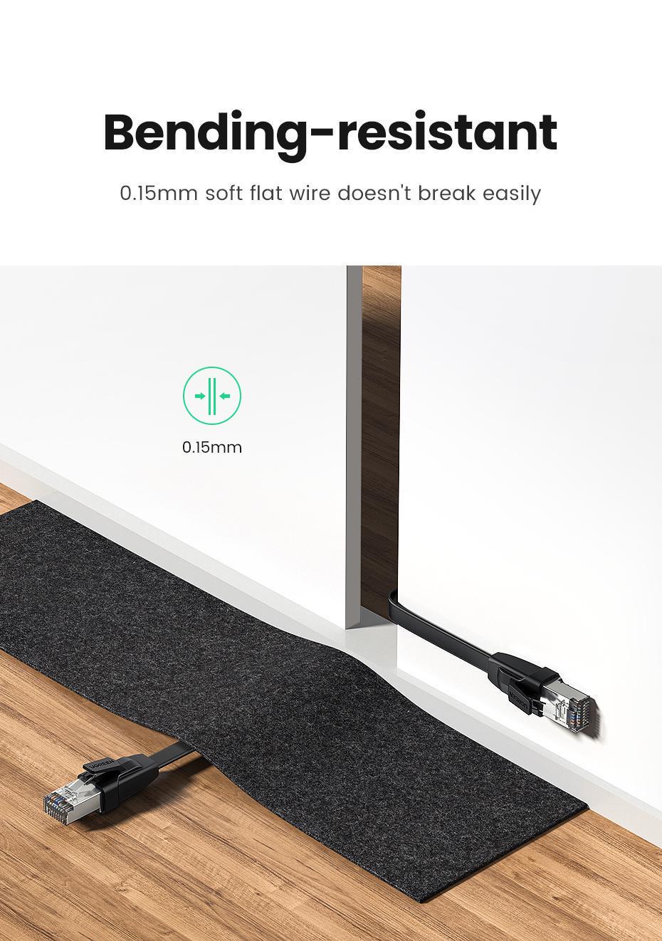 Интернет-кабель UGREEN Cat.8 U/FTP 40 Гбит/с 2000 МГц Lan RJ45 RJ 45 0,5 м Черный (10979) - фото 6 Интернет-кабель UGREEN Cat.8 U/FTP 40 Гбит/с 2000 МГц Lan RJ45 RJ 45 0,5 м Черный (10979) - фото 6