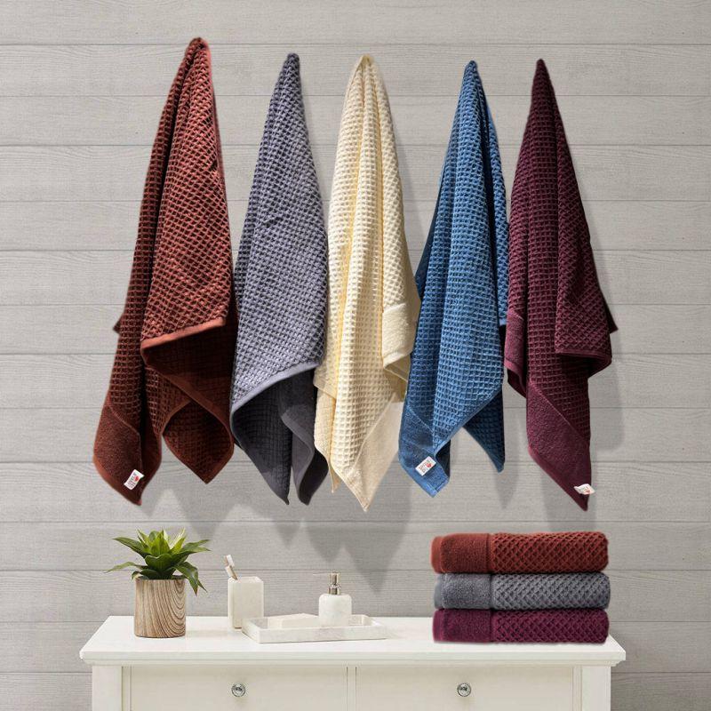 Рушник банний Lovely Svi Diamond Grid бавовна жаккард 70х140 см Бургунді (581124) - фото 6 Рушник банний Lovely Svi Diamond Grid бавовна жаккард 70х140 см Бургунді (581124) - фото 6