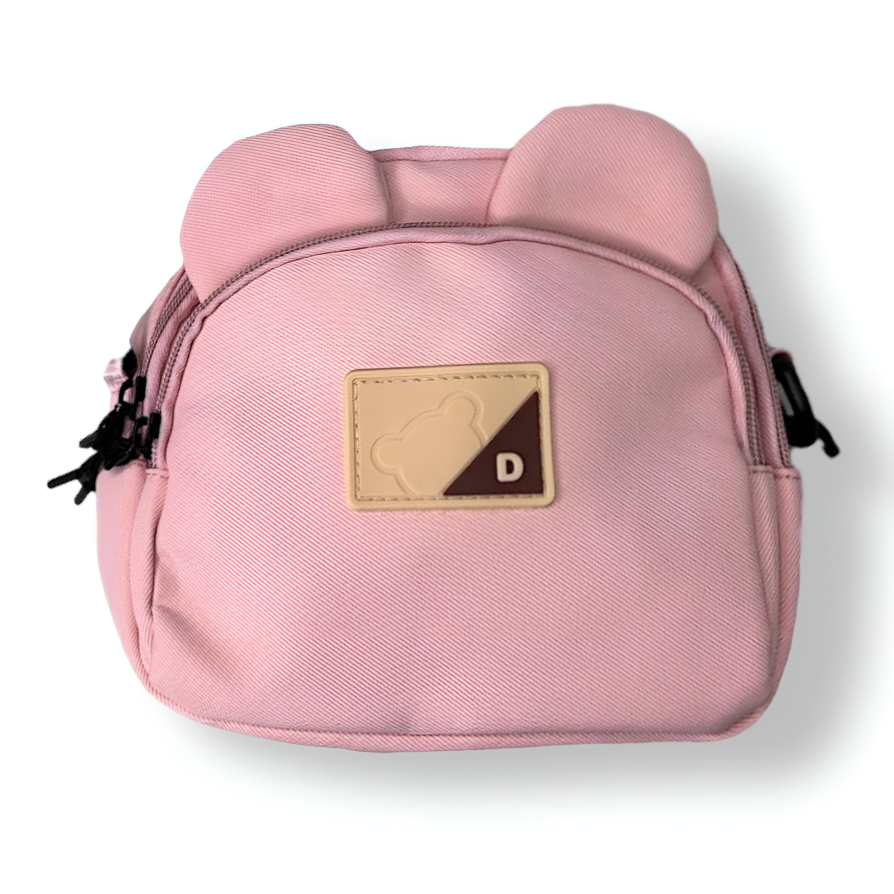 Сумка детская кросс-боди с ушками 19х16х7 см Розовый (25-571) - фото 3