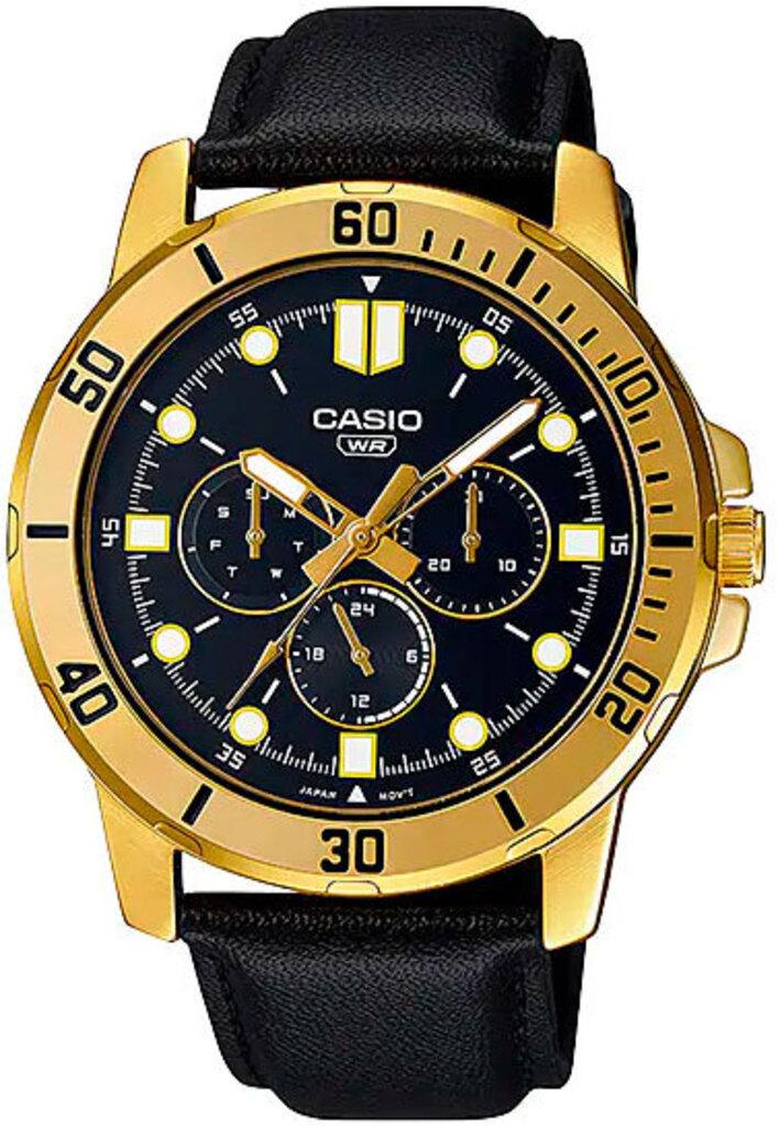 Наручные часы мужские Casio Timeless Collection MTP-VD300GL-1E со стальным корпусом Черный (3151092505)