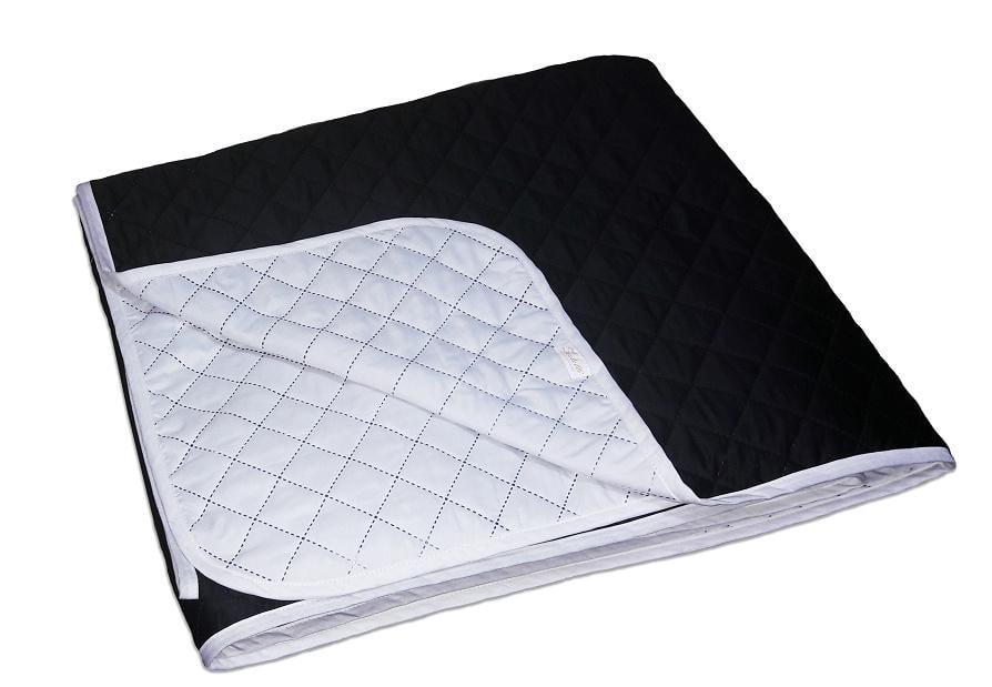 Покрывало шелковое черно-белое Zastelli 160х210