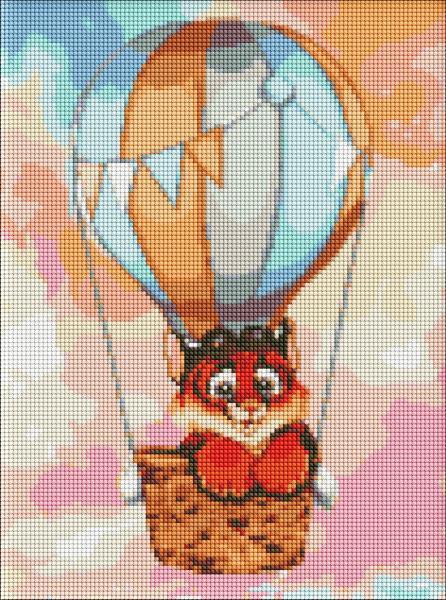 Алмазная мозаика Идейка Полосатый путешественник 30х40 см (AMO7132-mt)