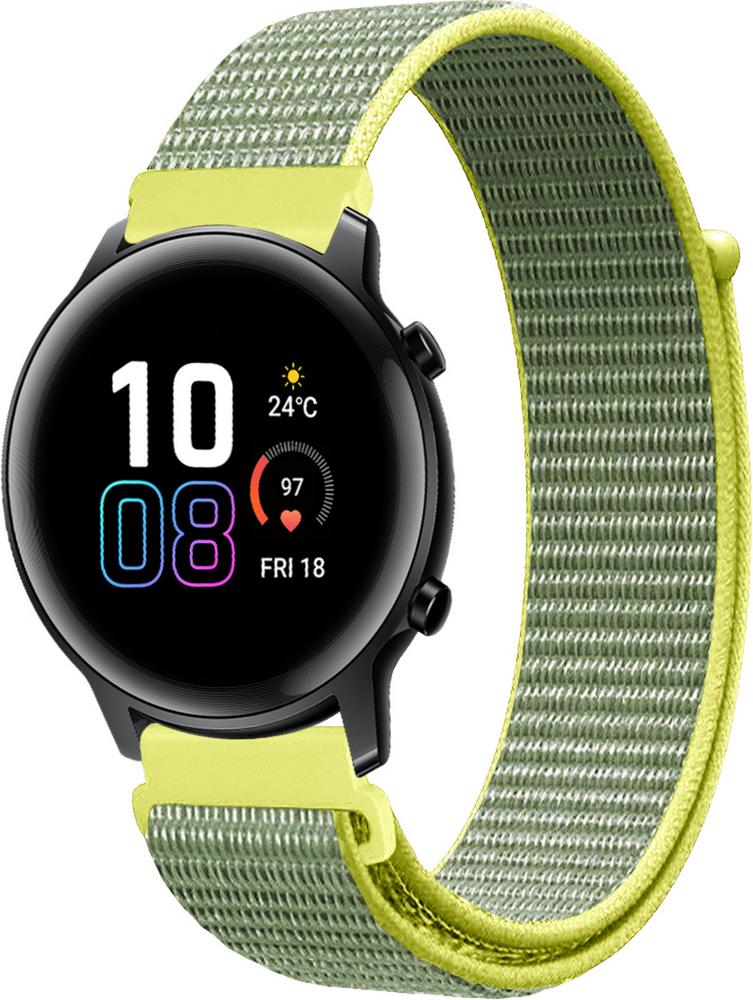 Ремінець нейлоновий Sport Loop для Honor Magic Watch 2 42 мм Gray/Yellow (15778-63)
