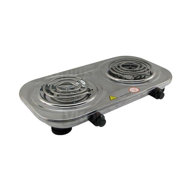 Плита настільна електрична Rainberg RB-008 двоконфорочна компактна переносна дискова 3500 Вт Gray (P_ RВ008/Gray)