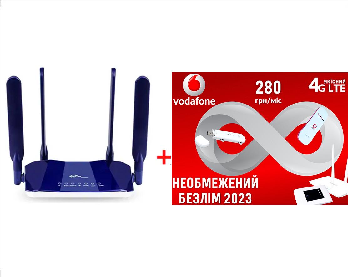 Роутер стационарный WI-FI 3G/4G LTE OLAX D 621 и Безлимитный стартовый пакет Vodafone интернет - фото 4