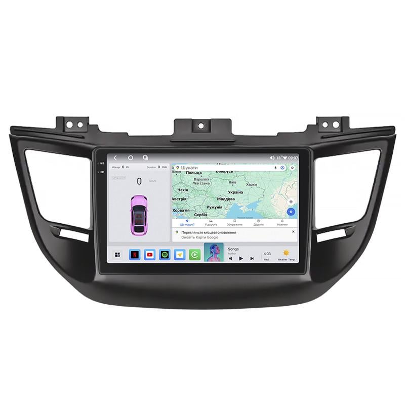 Автомагнитола штатная Lesko 4G/CarPlay/QLED/360°/GPS/Wi-Fi для Hyundai Tucson III 2015-2018 4/64Gb 9" (2352209035)