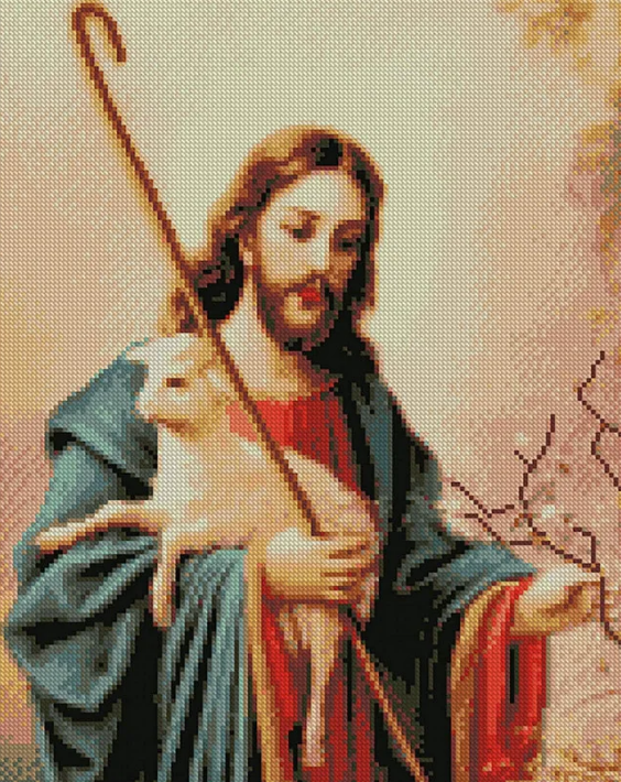 Алмазная мозаика Strateg Добрый пастор 40х50 см (FA10306)