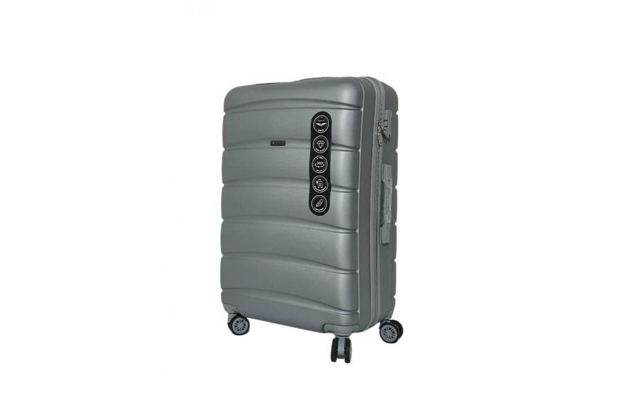 Чемодан Wings 160 большой 97 л Серебряный (160-L-Silver)