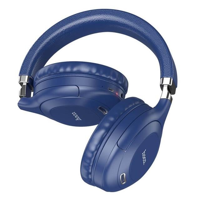 Навушники Hoco Sound magic BT headphones W32/BT5.0, AUX, 5Hours/ Блакитний - фото 2