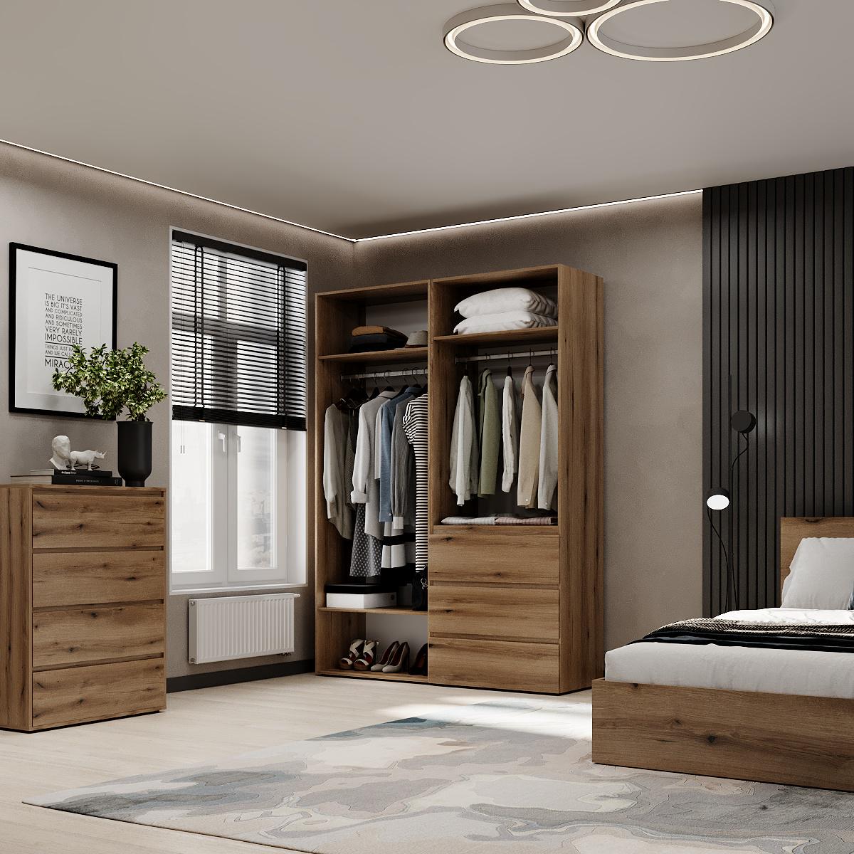 Шафа розпашна комбінована ART IN HEAD №5 Light 1600x500x2200 мм Дуб Евок прибережний (GALTK0510 мм 000000) - фото 3 Шафа розпашна комбінована ART IN HEAD №5 Light 1600x500x2200 мм Дуб Евок прибережний (GALTK0510 мм 000000) - фото 3