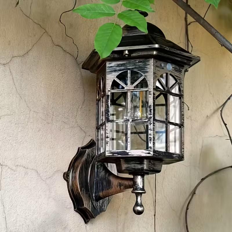Фонарь уличный/настенный винтажный на солнечной батарее с датчиком движения (g006) - фото 2