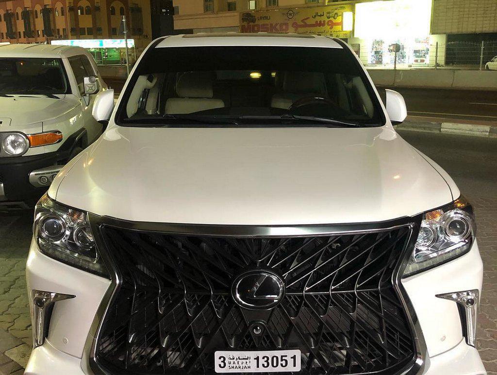 Передній бампер для 2008-2015 у стилі рестайлінгу для Lexus LX570/450d Білий - фото 6