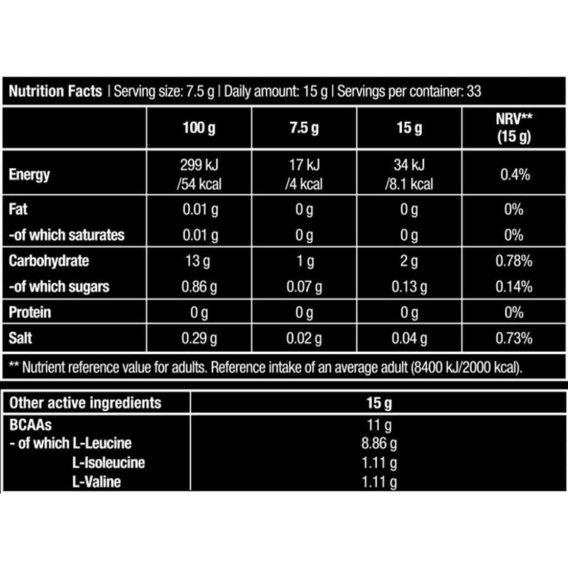 Аминокислота BCAA для спорта BioTechUSA BCAA 8:1:1 Zero 250 г 33 порций Ice Tea Peach - фото 2