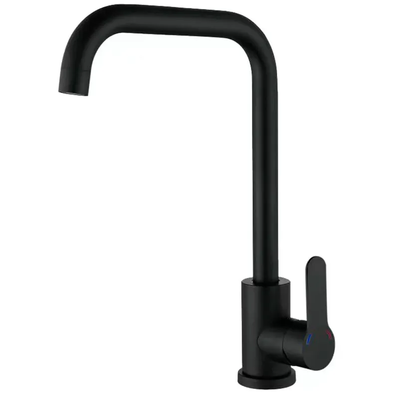 Смеситель для кухни Zerix DAX-011-G из нержавеющей стали SUS304 Black (ZX4818)