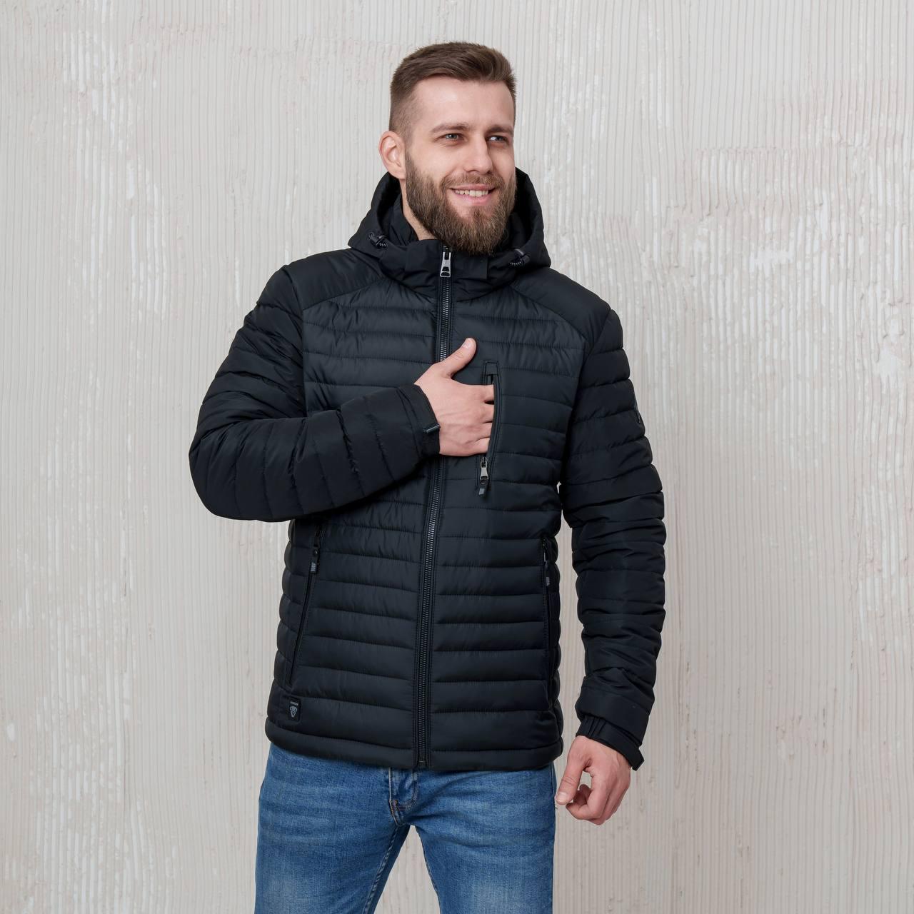 Куртка чоловіча демісезонна Vavalon 2118-V р. 64 Чорний (29109026) - фото 2 Куртка чоловіча демісезонна Vavalon 2118-V р. 64 Чорний (29109026) - фото 2