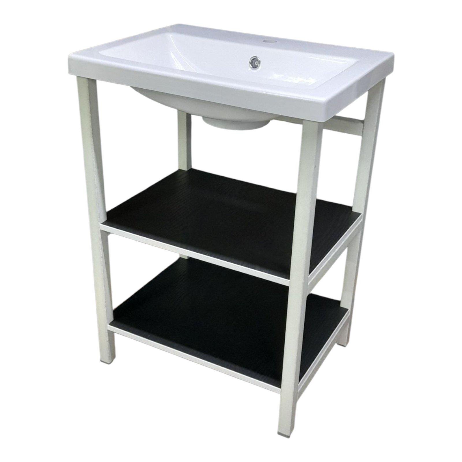 Мебель в стиле Loft с прямоугольным умывальником 60 см Black (2388) - фото 3 Мебель в стиле Loft с прямоугольным умывальником 60 см Black (2388) - фото 3