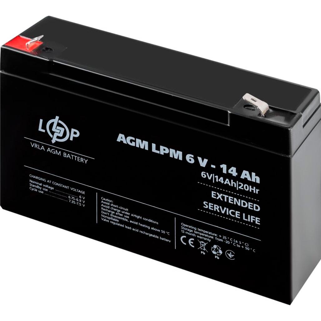 Аккумулятор для ИБП LogicPower AGM LPM 6V/14 Ah (4160) - фото 3