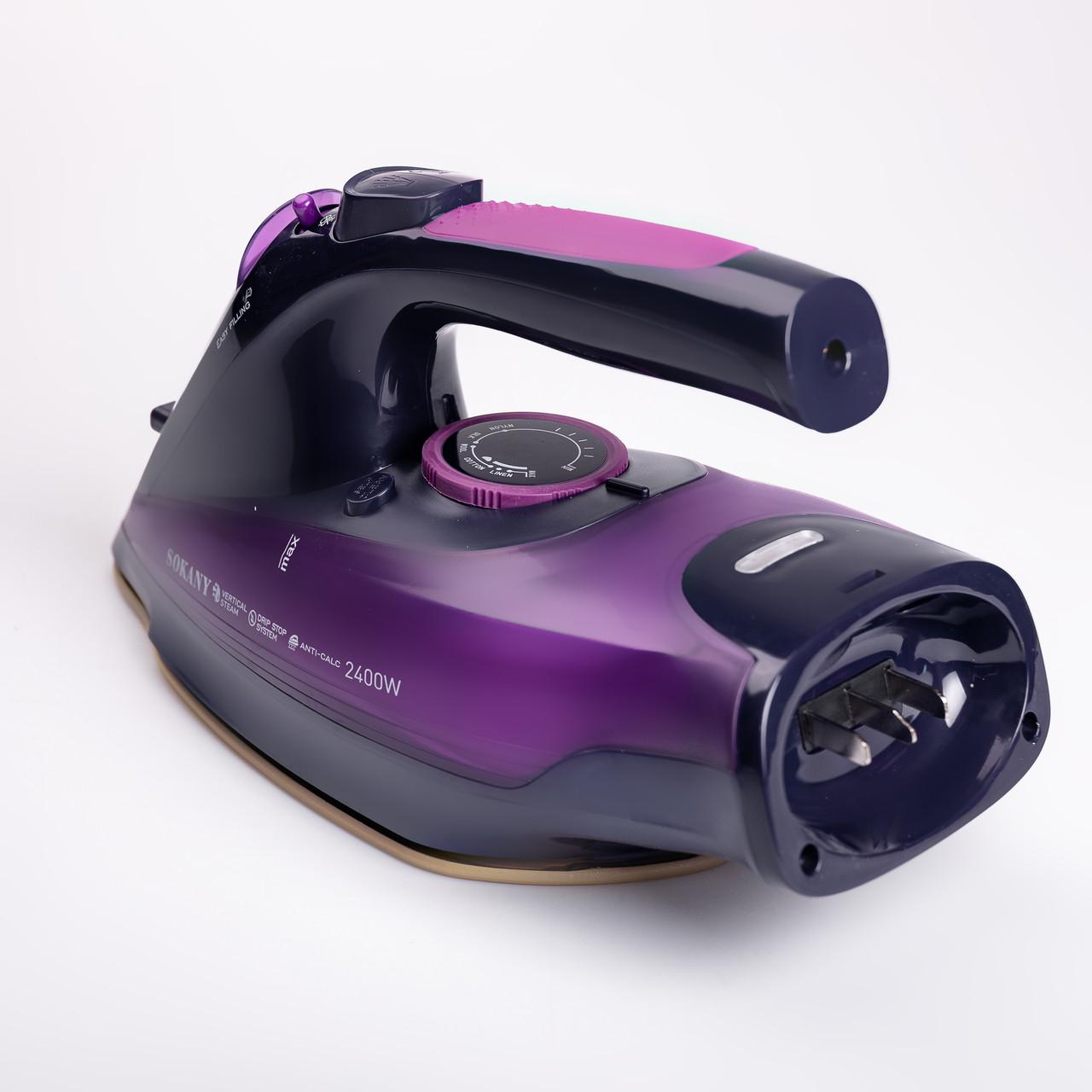 Утюг ручной паровой Sokany беспроводной для одежды 2400 Вт (5699) - фото 8