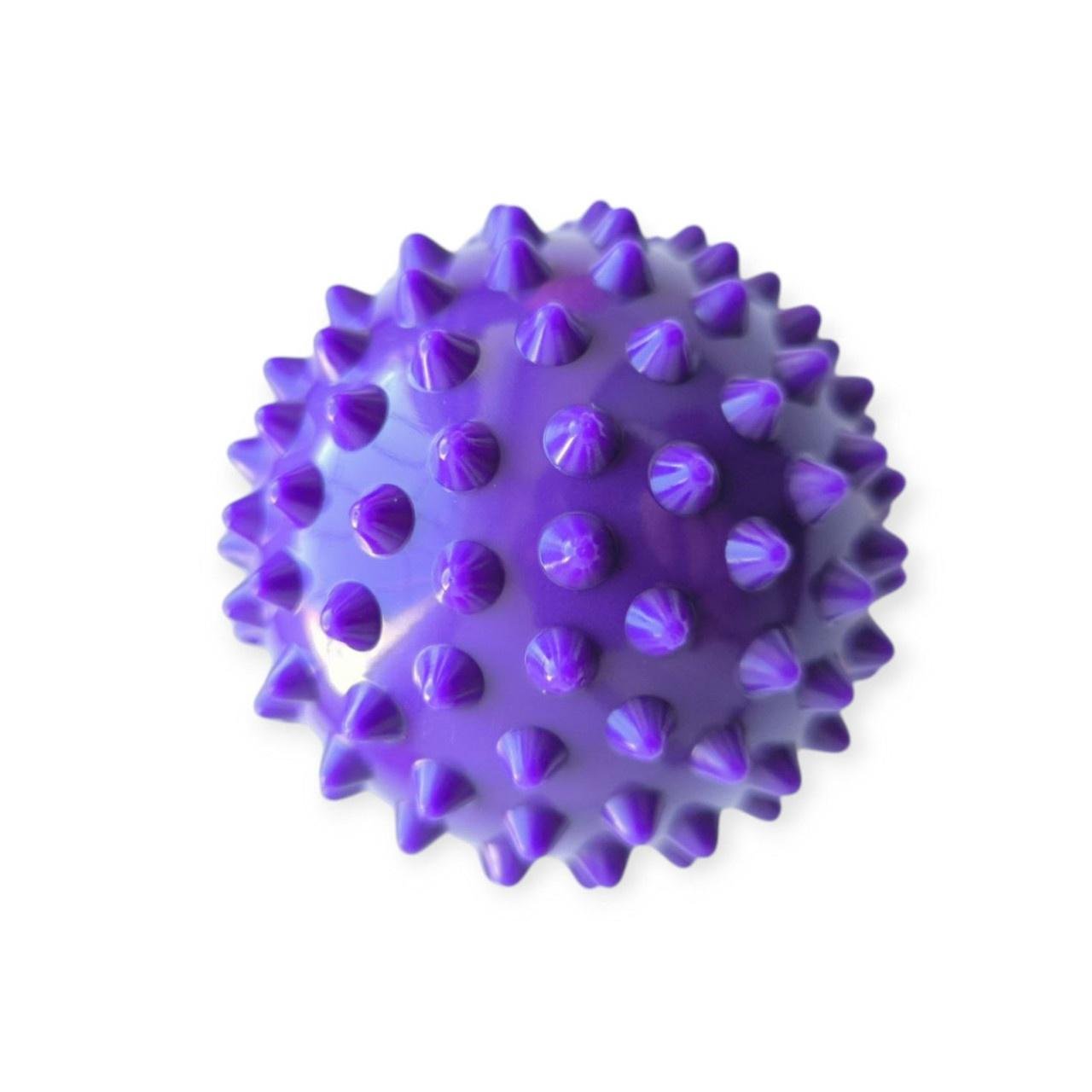 М'яч масажний для стоп та тіла Spiky Ball МФР шипований жорсткий 7 см Фіолетовий