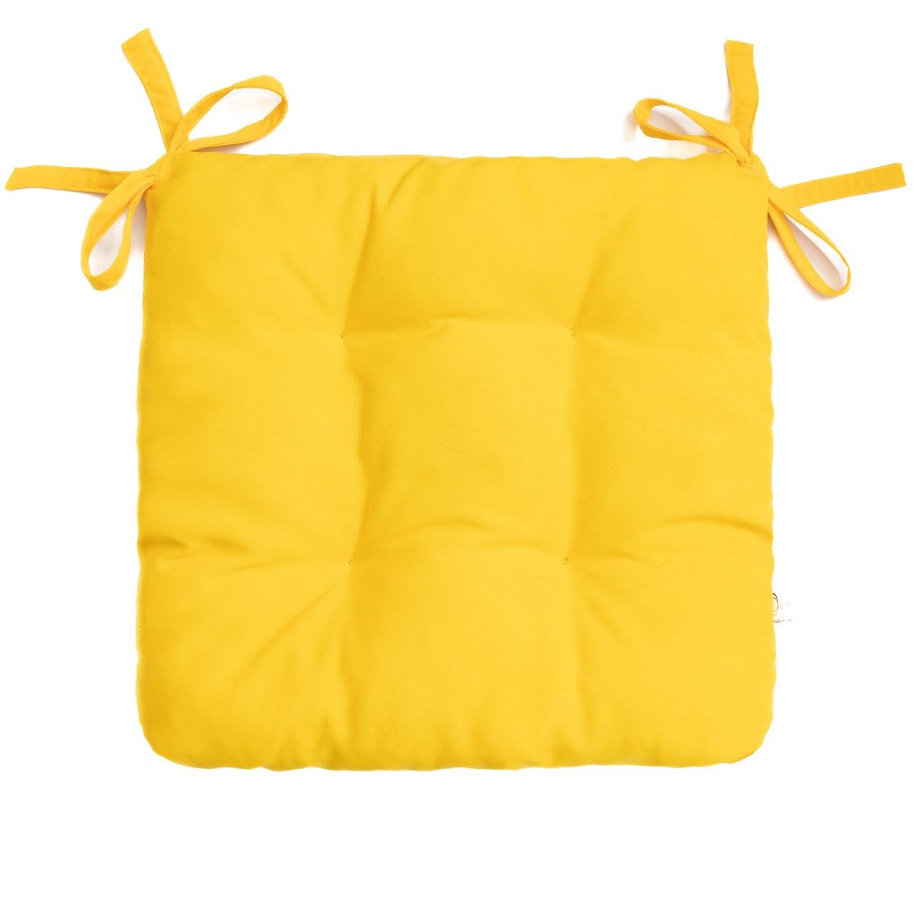 Подушка для стула/кресла/табурета 30х30х8 см Желтый (1661078364) - фото 1