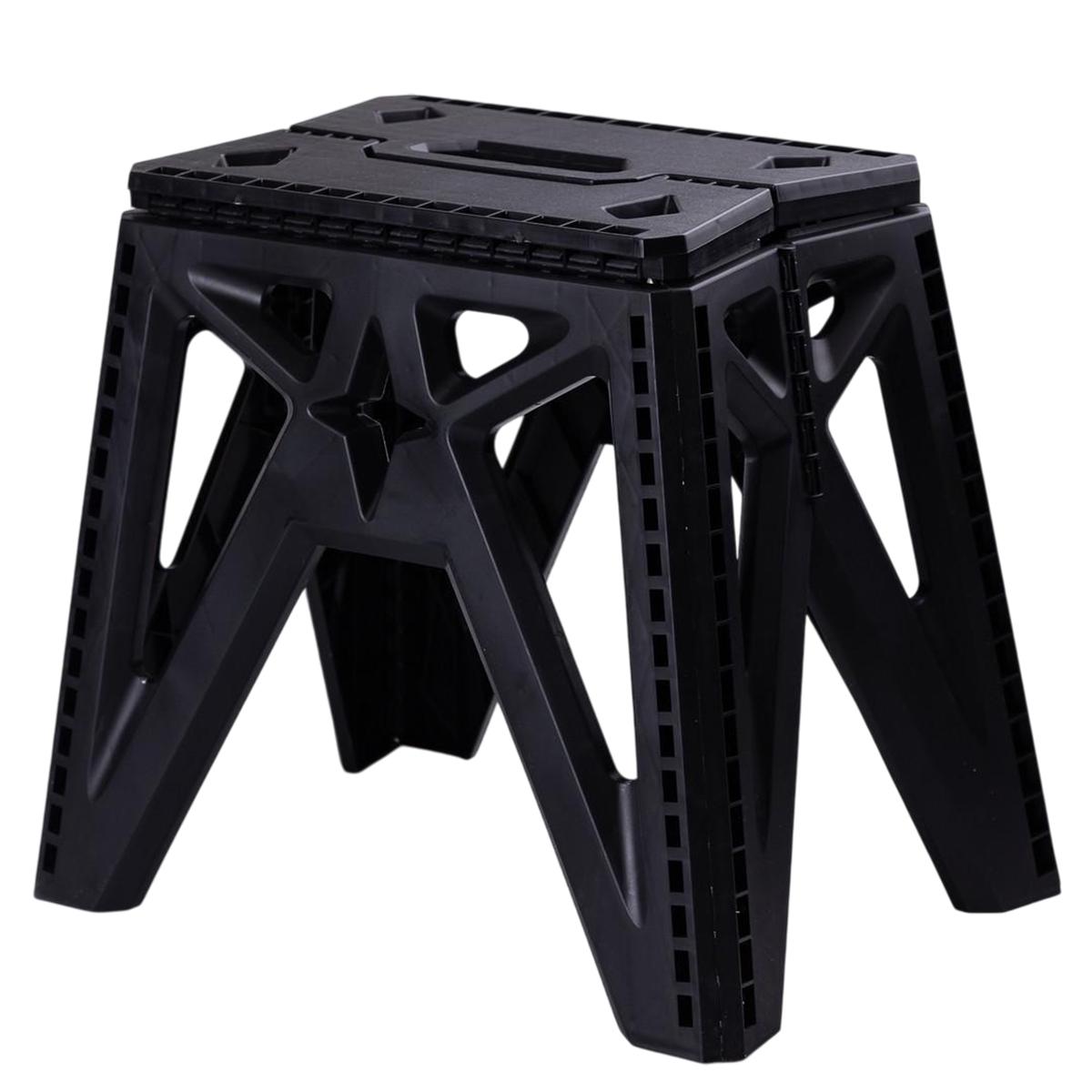 Табурет складаний пластиковий 29,5×19,5 см Чорний (SJ-0102B) - фото 1 Табурет складаний пластиковий 29,5×19,5 см Чорний (SJ-0102B) - фото 1