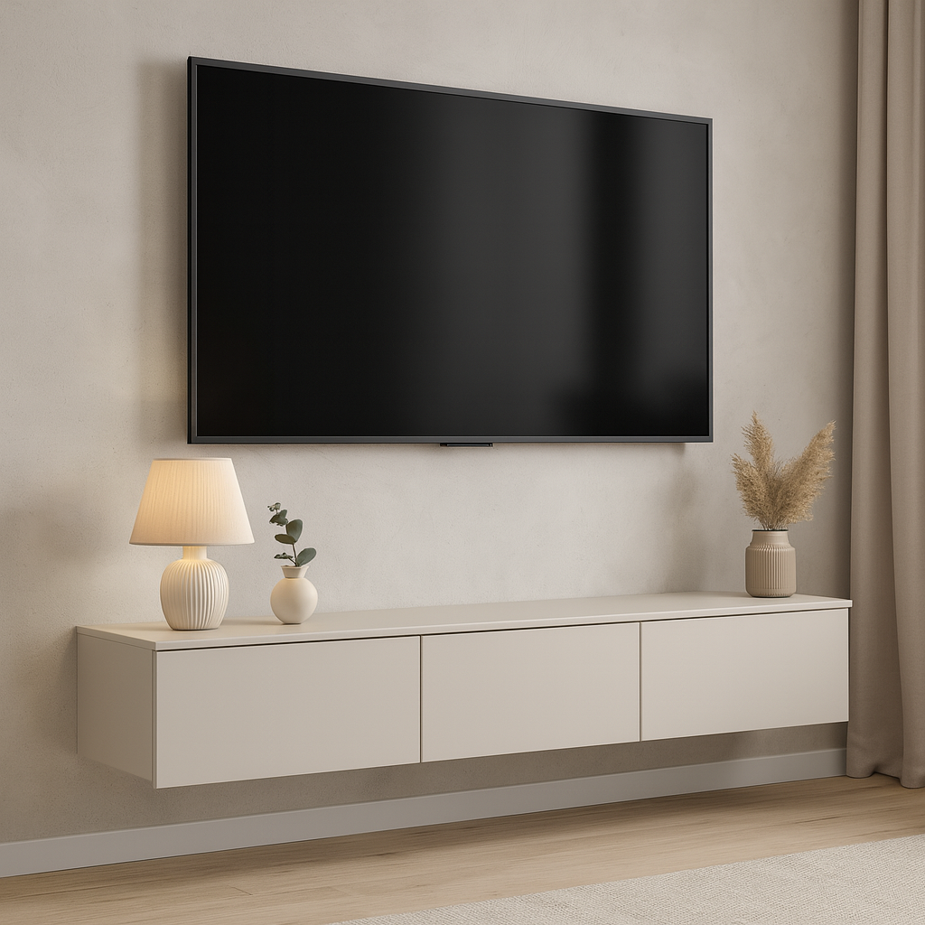 Тумба под телевизор ТВ2 SENAM 220х1400х360 мм ДСП Кашемир - фото 1 Тумба под телевизор ТВ2 SENAM 220х1400х360 мм ДСП Кашемир - фото 1