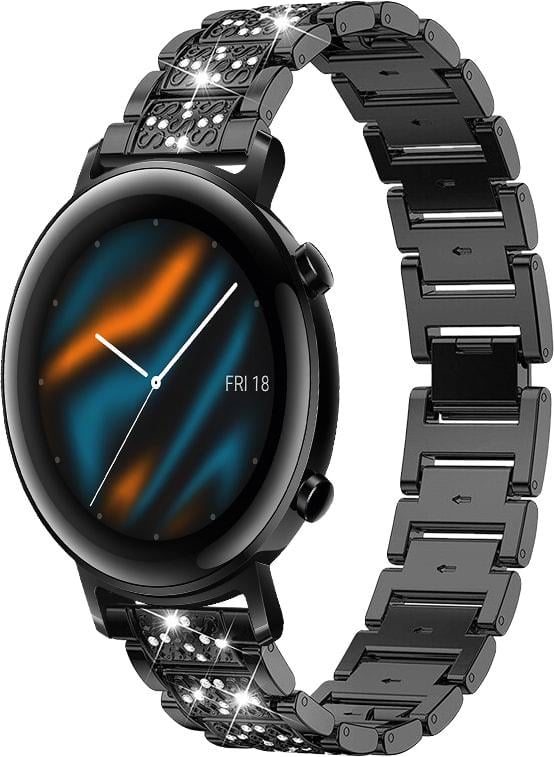 Браслет металлический Glam для Huawei Watch GT 2 42 мм Black (32787-2B)