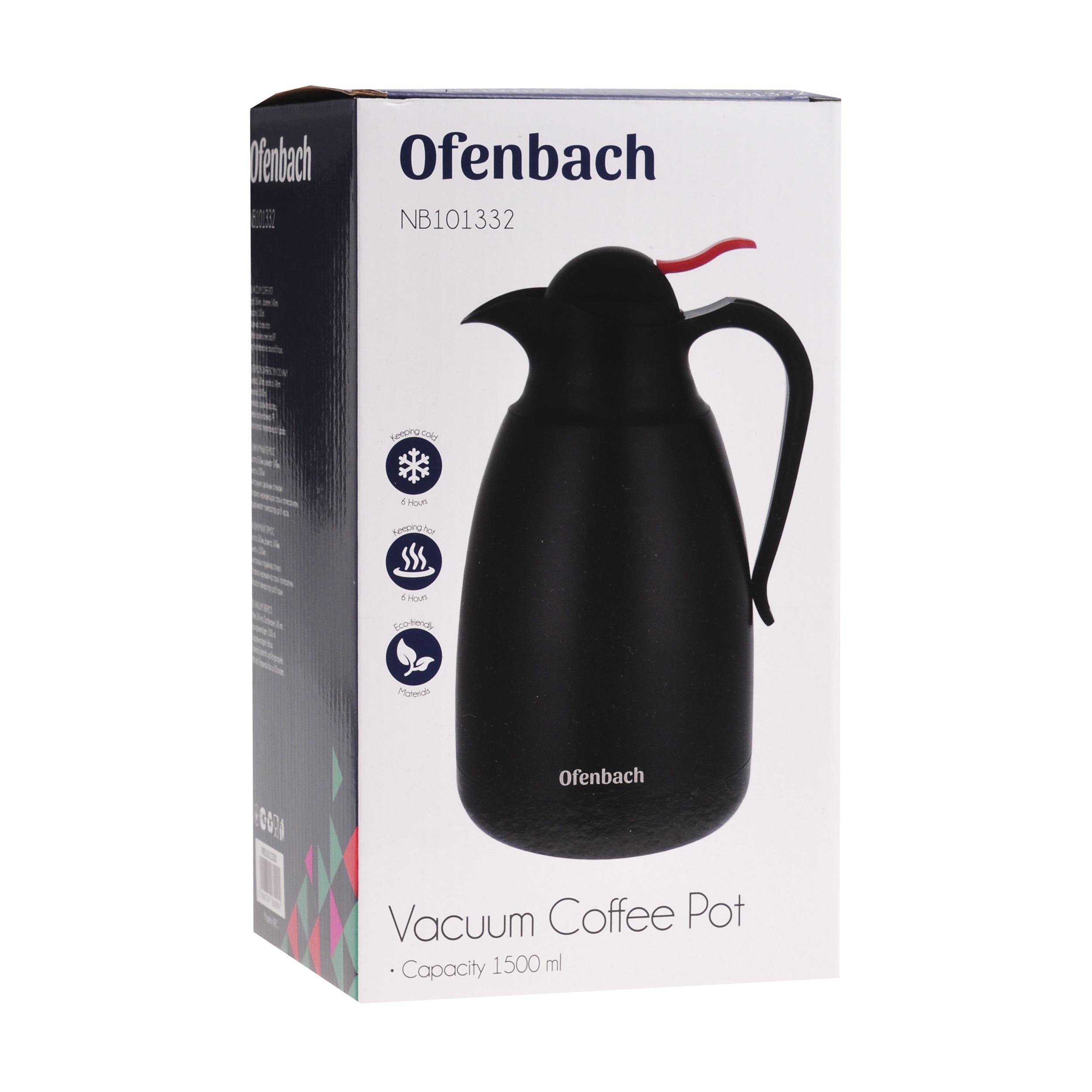 Термос конференционный с пластиковой крышкой и ручкой Ofenbach КМ-101332 из нержавеющей стали 1500 мл Черный (150-84-101332) - фото 7