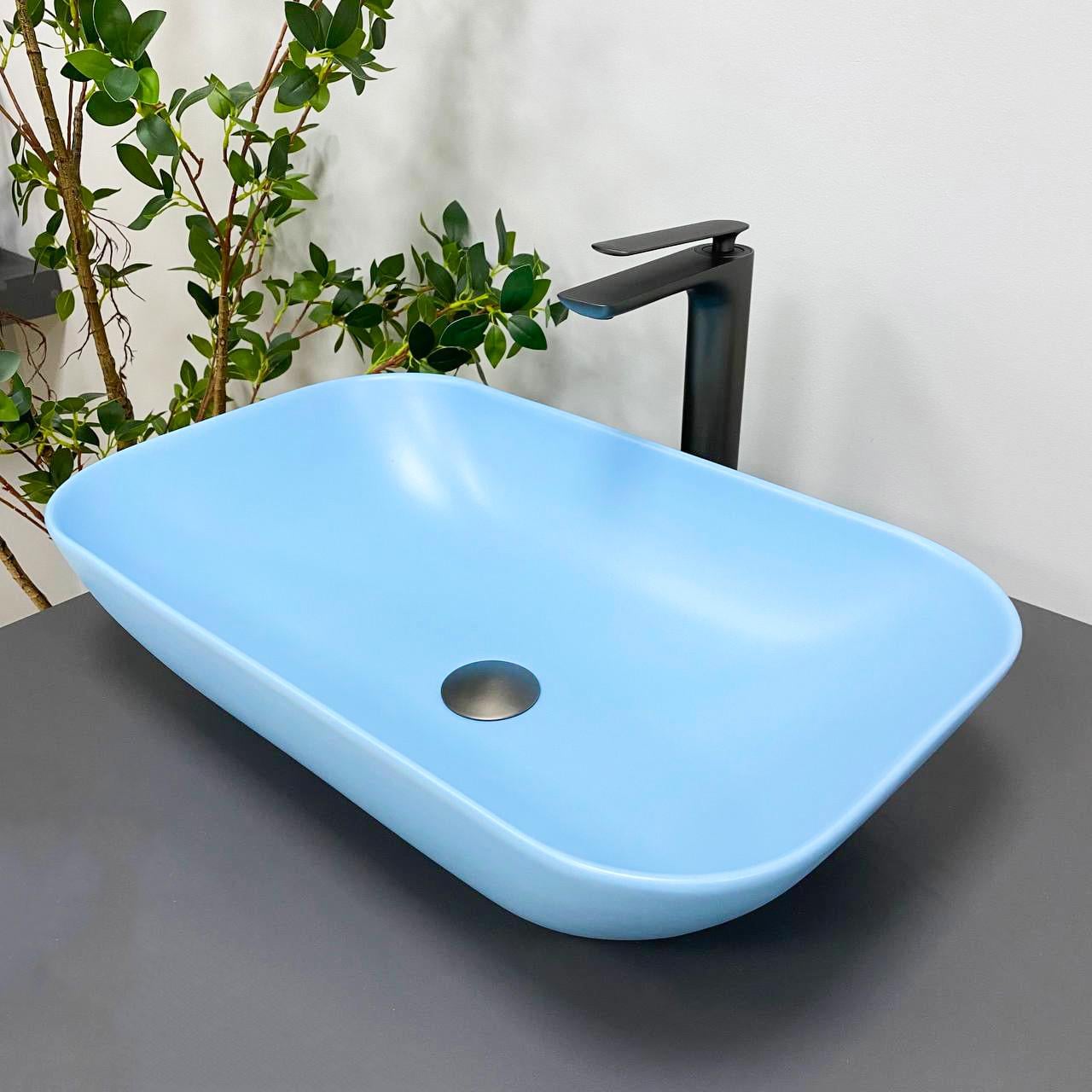 Умывальник накладной VBI AVEZZANO Blue Matt (2810367556)
