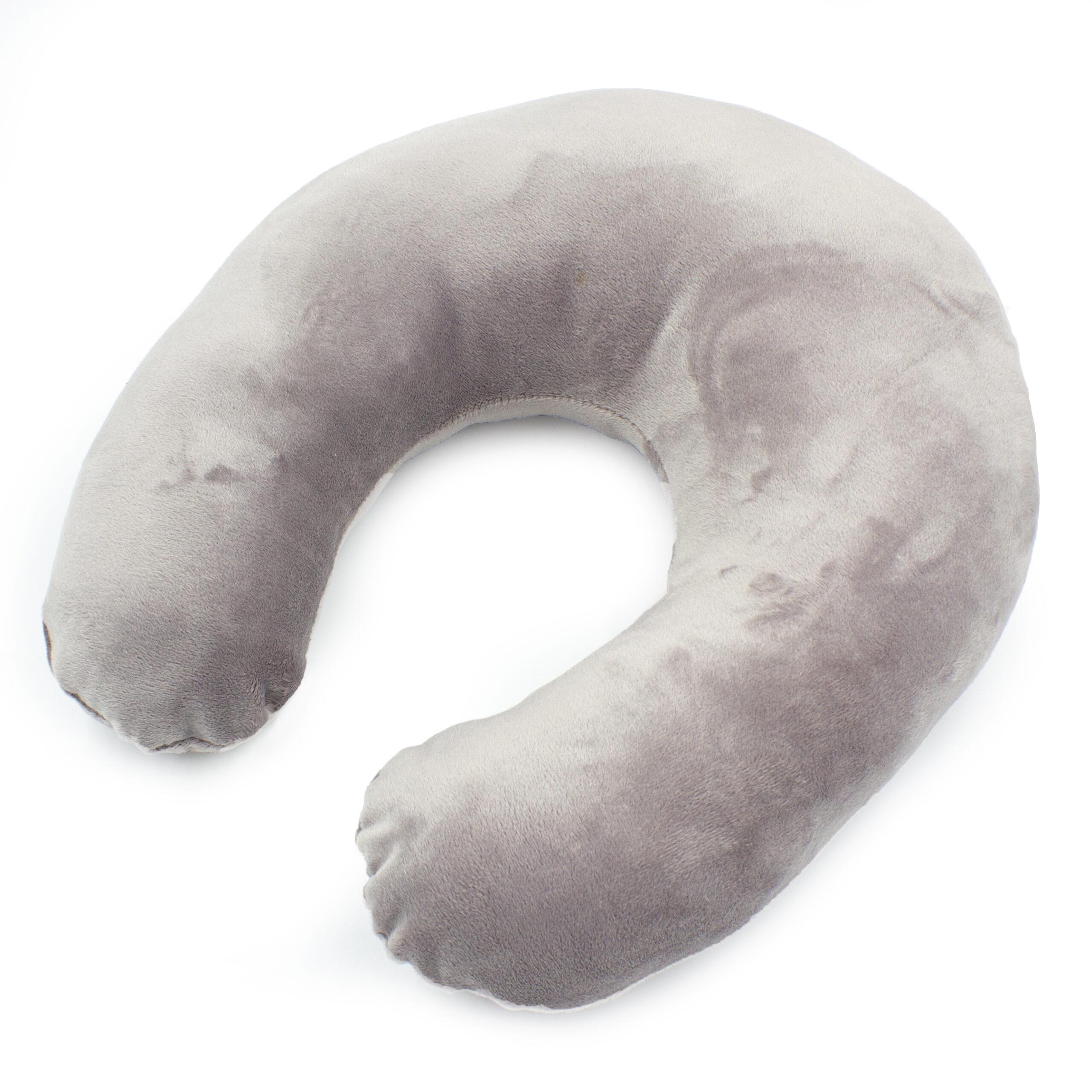 Подушка для путешествий MirSon №8750 Velvet Line 28-0005 Ashen 50% Memory 30х35х10 см (2200006348351)