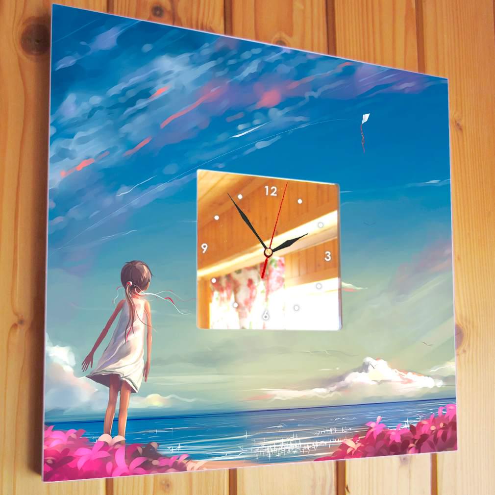 Часы настенные стильные WonderCloud шарик улетел 260x260 мм (C00004)