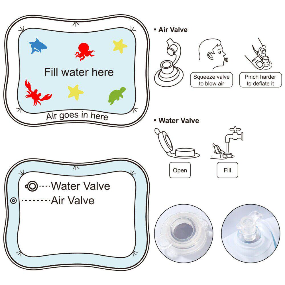 Надувний розвиваючий килимок Air Pro для малюків 66х50 см - фото 3