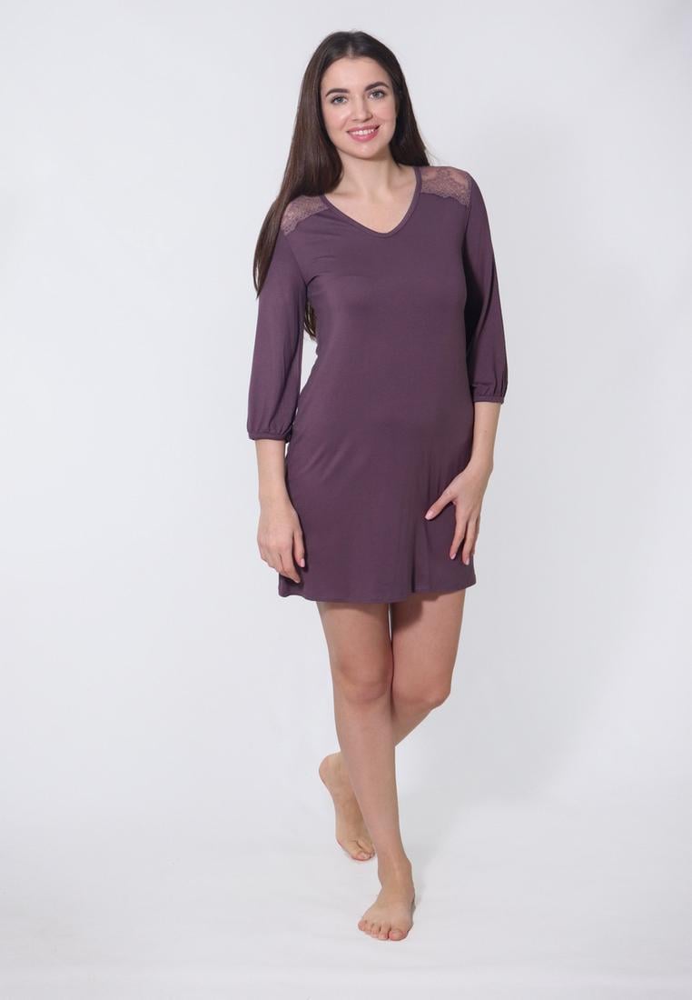 Ночная рубашка N.EL 1260-92-1 M Кофейный - фото 4 Ночная рубашка N.EL 1260-92-1 M Кофейный - фото 4