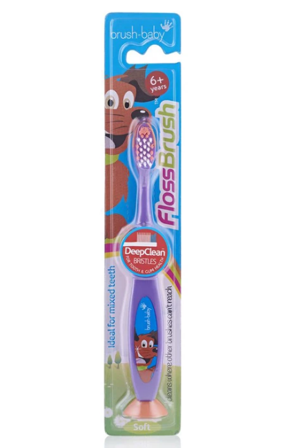 Зубная щетка детская Brush Baby FlossBrush от 6 лет Фиолетовый (4597)