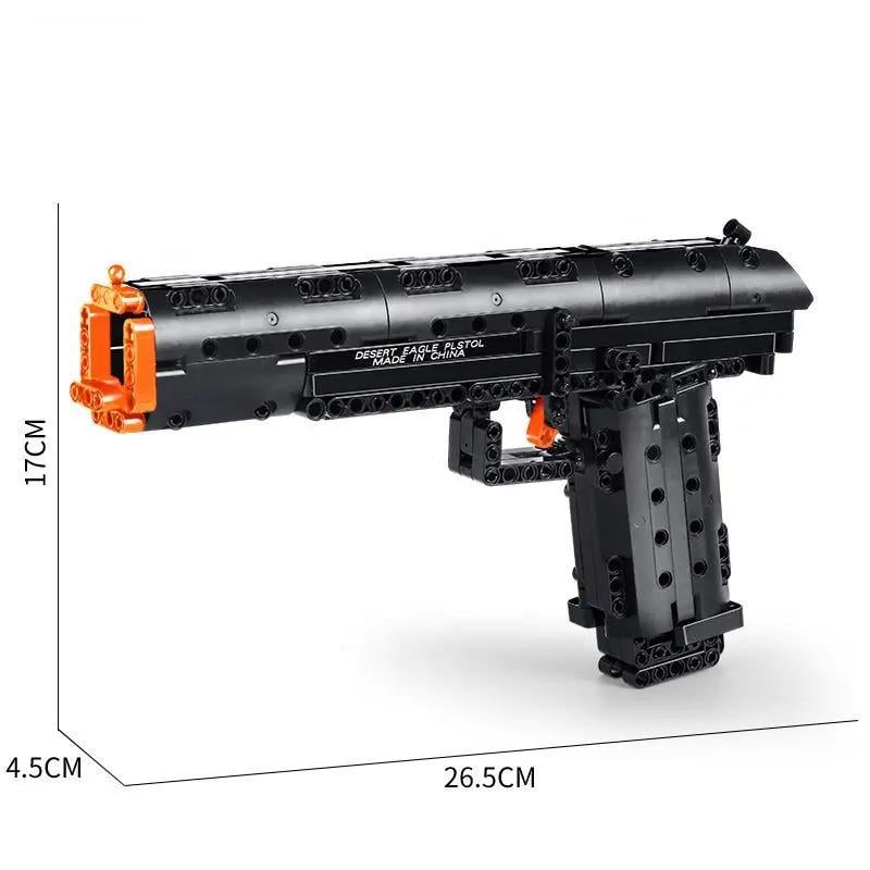 Конструктор ігровий пістолет Desert eagle 563 деталі Чорний - фото 2